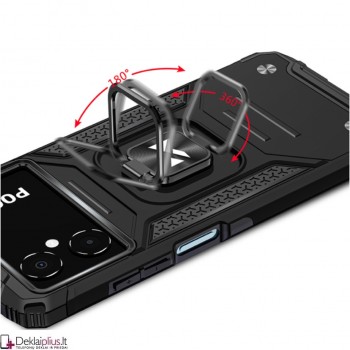Wozinsky smūgiams atsparus dėklas su žiedu - juodas (Xiaomi Poco M5/Poco M4 5G/Redmi 10 5G) Wozinsky smūgiams atsparus dėklas su žiedu - juodas (Xiaomi Poco M5/Poco M4 5G/Redmi 10 5G)
